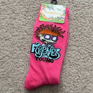 Nickelodeon Rugrats Pink Chuckie Socks